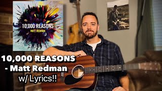 10000 Reasons w Lyrics Fingerpicking Acoustic Guitar [upl. by Atinit]