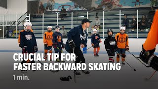 Crucial Tip For Faster Backward Skating [upl. by Notyalk243]