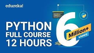 Python Full Course  12 Hours  Python For Beginners  Full Course  Python Tutorial  Edureka [upl. by Roseann]