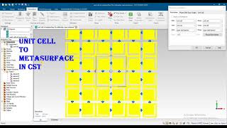 unit cell of metasurface 5G millimeter wave antenna array in cst [upl. by Ttenyl911]