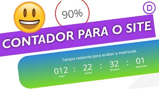 Criar um contador numérico circular barra e regressivo para o site com Divi Builder  Curso DIVI [upl. by Gorlicki]