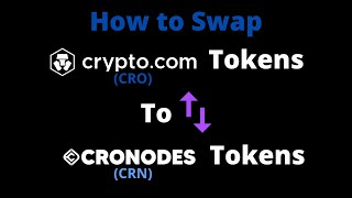 How to swap your Cronos CRO Tokens to CroNodes CRN tokens Quick and easy [upl. by Hanae719]