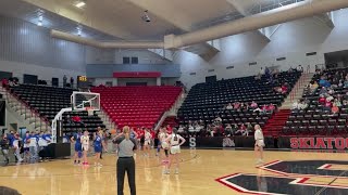 Skiatook’s Jaiden Hilton sinks clinching FTs before Oologah’s Kailee Seaba makes a halfcourt [upl. by Ailuj]