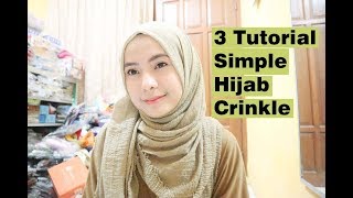 3 Tutorial Simple Hijab Crinkle Shawl Pashmina [upl. by Meesaw]