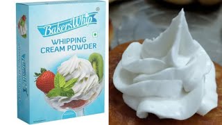 Perfect Whipped Cream From Whipping Cream Powder Using Hand Whisk  Without Electric Hand Beater [upl. by Olwena]