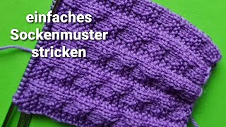 einfaches Sockenmuster stricken [upl. by Torr]