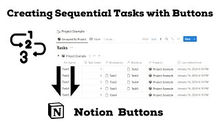 Creating Sequential Tasks with Notion Buttons [upl. by Bertsche]