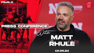 Nebraska Football Matt Rhule press conference after win over Rutgers Oct 5 2024 [upl. by Luanni]