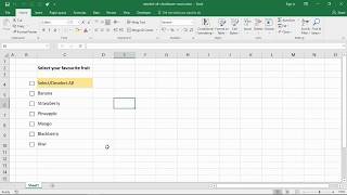 CheckUncheck All Checkboxes with a Single Checkbox  Excel Macro [upl. by Arihat47]