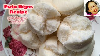 PUTO BIGAS RECIPE  USING RICE FLOURNO BLENDER NEEDED [upl. by Wootten]