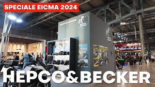 EICMA 2024 STAND Hepco amp Becker  Moto Guzzi Stelvio  Ducati Scrambler  Kawasaki Z900  BMW GS1300 [upl. by Ahseinaj]