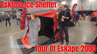 Virtual Tour Of Eskimo Eskape 2000 Flip Over Portable Ice Fishing Shelter EskimoIceFishingGear [upl. by Ann-Marie]