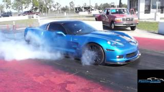 2009 ZR1 MODDED Making some passes down the track [upl. by Mendive]