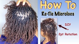 Interlocking My Microlocs step by step  SelfReightening  2pt Rotation [upl. by Aicre]