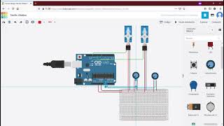 diseño en tinkerdac de un control de servomotores con potenciometro [upl. by Jonis130]