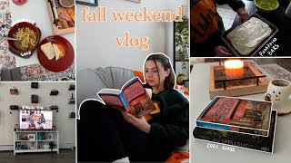 ultimate introverted fall weekend 🍁  reading cozy books baking getting in the fall spirit [upl. by Upton]