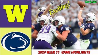 Penn State vs Washington Huskies WEEK 11 FULL GAME Final  Nov 092024 Mens College Football [upl. by Lucita319]