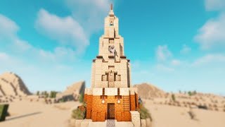 Minecraft  How to Build Simple Desert Tower  Easy Tutorial [upl. by Vadnee588]