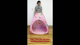 How To Fold a Basic Kids Pop Up Tent [upl. by Egbert]