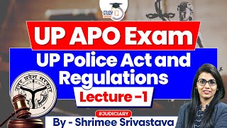 UP APO Exam 2024  Lecture 1 UP Police Act and Regulations [upl. by Pickard]