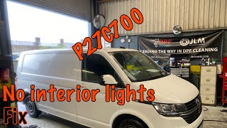 VW Transporter P24C700 particulate matter sensor amp no rear interior lights working [upl. by Canfield305]