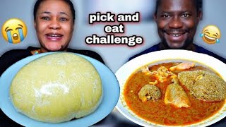 PICK and EAT MUKBANG CHALLENGE FUFU with SPINACH SOUP MUKBANG AFRICAN FOOD MUKBANG [upl. by Jaquiss]