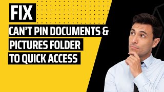 Fix Cant Pin Documents and Pictures Folder to Quick Access In Windows 11 [upl. by Seto]