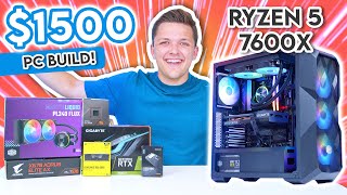 1500 Ryzen 5 7600X Gaming PC Build 2022 Full Build Guide ft RTX 3060Ti w Benchmarks [upl. by Joktan]