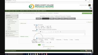 How to Configure Attendance in Essex County College Moodlerooms [upl. by Kanal]