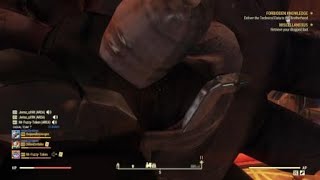 Fallout 76 PvP Bloodied SS Bolstering Vs PSA Leather Full Health [upl. by Ardnahs120]