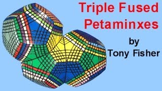 TRIPLE FUSED PETAMINXES  Insane Rubiks Cube type twisty puzzle [upl. by Neeoma]