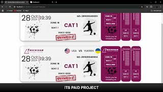 Football Ticket Booking System in PHP  Football Stadium Booking System  Booking System  PHP MySQL [upl. by Elder]