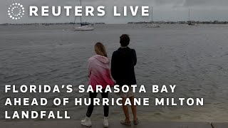 LIVE Sarasota Bay near where Hurricane Milton is expected to make landfall on Floridas west coast [upl. by Annatnom531]