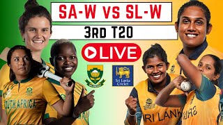 SA W Vs SL W Highlight Live  3rd T20  South Africa Women vs Sri Lanka Women [upl. by Oetomit]