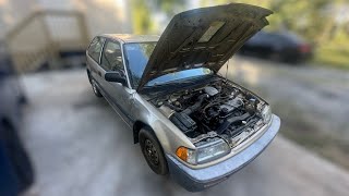 WILL IT START 700 EF Civic Hatchback from the Auction [upl. by Ralina]