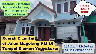 Dijual Murah Rumah 2 Lantai di Utara RSUD Sleman Yogyakarta [upl. by Atteuqehs]