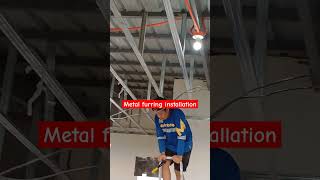 Metal Furring for Ceiling shortsvideo satisfying construction ceiling metalfurring trending [upl. by Mehta]