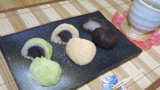 How to make mochi sweets Ohagi おすぎ [upl. by Otrebilif985]