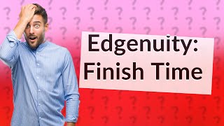 How fast can someone finish Edgenuity [upl. by Dobbins]