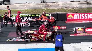 Gaige Herrera vs Matt Smith Pro Stock Motorcycle Finals NHRA Gatornationals Sunday March 10 2024 [upl. by Cora944]