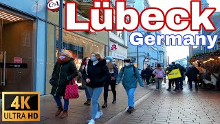 Visit Lübeck  Walking in Lubeck germany 🇩🇪  Walking Tour 4K [upl. by Nilrev]