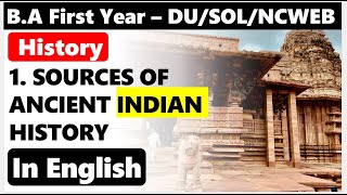 BA First Year History I Chapter 1 Sources Of Ancient Indian History I DU regular  Sol  Ncweb [upl. by Anifur]