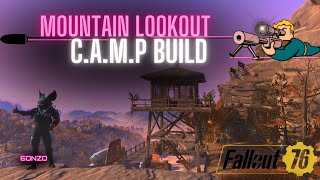 AWESOME Mountain Lookout CAMP Build  Fallout 76 Unique CAMP Builds [upl. by Deina]