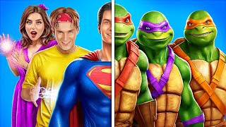 Epic Battle The Incredibles vs Ninja Turtles I Was Adopted by Superheroes [upl. by Shabbir127]