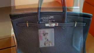 New Hermes 35cm Birkin Bag Black Togo Leather with Silver hardware [upl. by Truelove8]