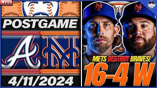 Mets vs Braves Postgame  METS DESTROY BRAVES WIN SERIES  Highlights amp Recap  4112024 [upl. by Llednew]