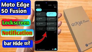 Motorola edge 50 fusion lock screen notification setting Moto edge 50 fusion notification bar off [upl. by Ornie]