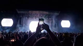 Fatboy slim takes on the Chemical brothers at Victorious festival 2024 [upl. by Arad829]