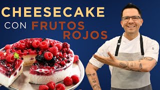 El irresistible cheesecake con frutos rojos que te hará salivar [upl. by Kcarb6]