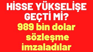 HİSSE YÜKSELİŞE GEÇTİ Mİ  989 BİN DOLAR SÖZLEŞME İMZALADILAR borsa kaphaberi forte hisse yorum [upl. by Jerad]